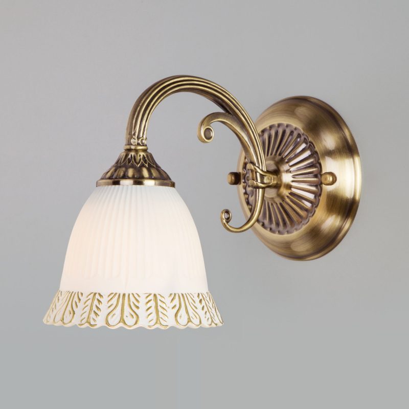 Բրա՝ ապակե պլաֆոնով 60107/1 անտիկ բրոնզ
