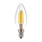 Филаментная светодиодная лампа "Свеча" C35 9W 3300K E14 (CW35 прозрачный) BLE1409 — изображение 2