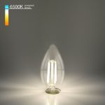 Филаментная светодиодная лампа "Свеча" C35 9W 6500K E27 прозрачная BLE2759 — изображение 2