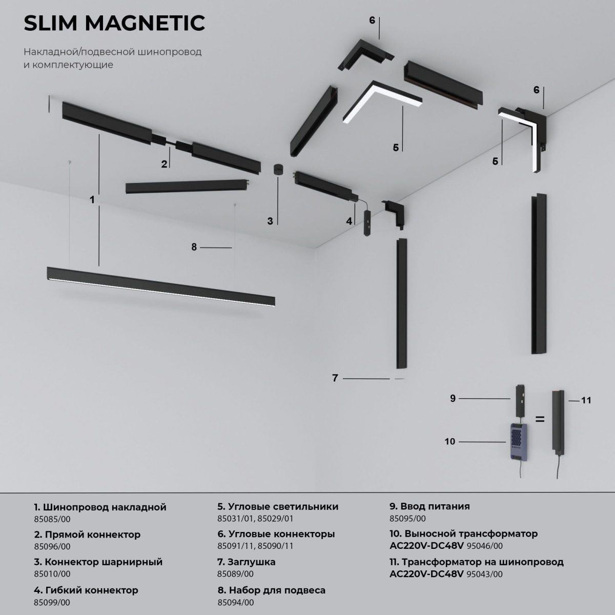85195/01 Slim Magnetic Խելացի տրեկային լուսատու 12W 2700-6500K Dim HL02 (սև) - Image 7