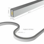 Гибкий неон LS001 220V 9.6W 120Led 2835 IP67 односторонний красный, 50 м — изображение 7