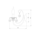 Бра с хрусталем 3305/1 белый с золотом / прозрачный хрусталь — изображение 4