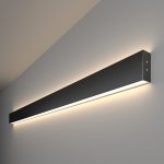 Գծային վրադիր երկկողմանի LED լուսատու 128սմ 50W 4200K սև շագրեն (101-100-40-128)