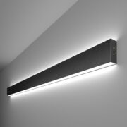 Գծային վրադիր երկկողմանի LED լուսատու 128սմ 50W 6500K սև շագրեն (101-100-40-128)