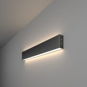 Գծային վրադիր երկկողմանի LED լուսատու 53սմ 20W 4200K սև շագրեն (101-100-40-53)