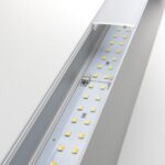 Линейный светодиодный накладной односторонний светильник 128см 25W 4200K матовое серебро (101-100-30-128) — изображение 6
