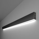Գծային վրադիր միակողմանի LED լուսատու 128սմ 25W 6500K սև շագրեն (101-100-30-128)