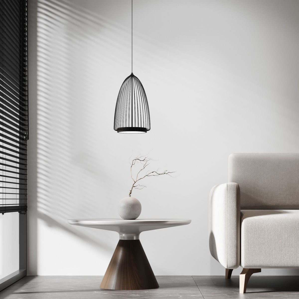 Կախովի LED լուսատու 40009/1 LED սև - Image 5